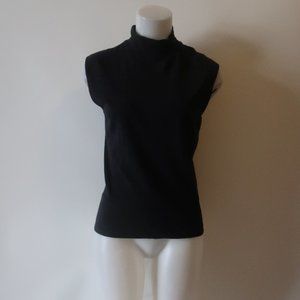 Womens Gianfranco Ferre Studio Charcoal Wool Blend Sleeveless Mock Sweater M *